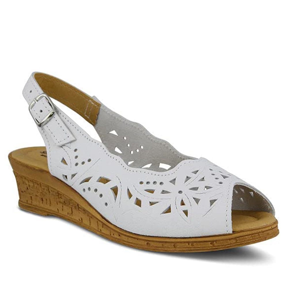 Spring Step Women Orella Slingback Sandal White Size 36 EU 5.5 6 US